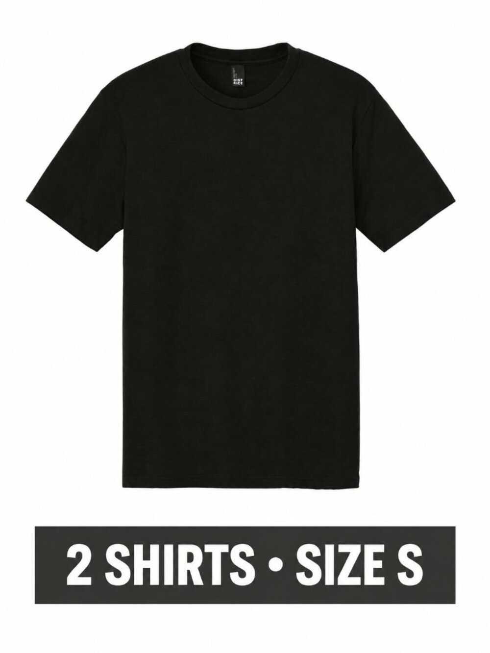 2 District Perfect Tri Tees Black Small DM130 New